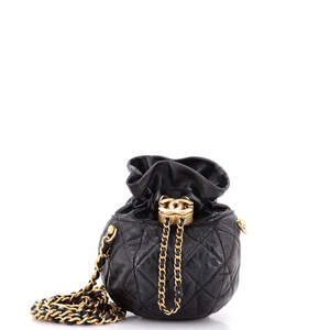 Chanel Drawstring Cc Round Bucket #198129C21B